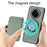 For Realme 14 Pro 5G Case Magnetic Detachable Card Holder Phone Back Cover - Green - 3