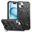 For iPhone 15 Case Compatible with MagSafe Kickstand TPU PC Phone Cover - Black - 1