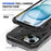 For iPhone 15 Case Compatible with MagSafe Kickstand TPU PC Phone Cover - Black - 6