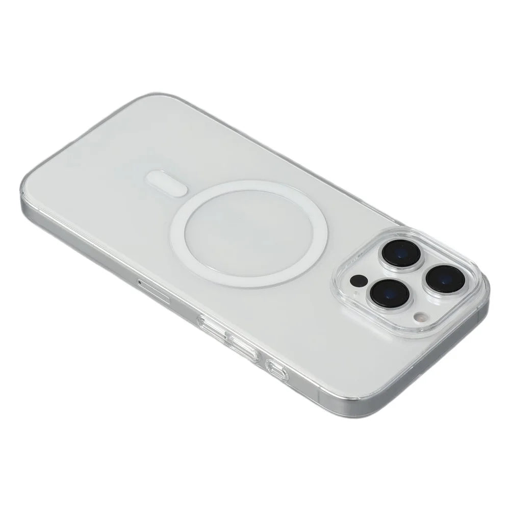 JAUCASE For iPhone 15 Pro Max Crystal Clear Case Compatible with MagSafe Hard PC Phone Back Cover - 4