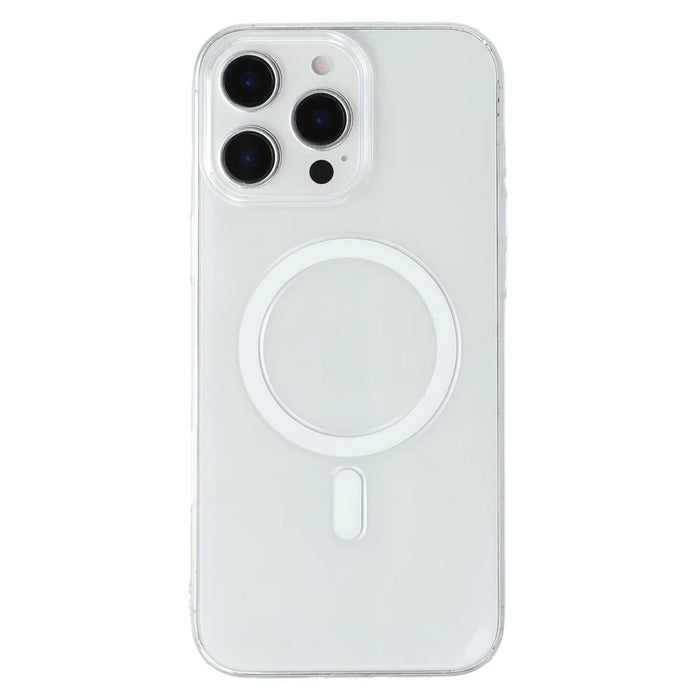 JAUCASE For iPhone 15 Pro Crystal Clear Case Compatible with MagSafe Hard PC Phone Back Cover - 1