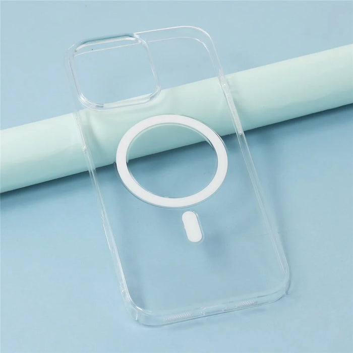JAUCASE For iPhone 16 Pro Crystal Clear Case Compatible with MagSafe Hard PC Phone Back Cover - 5