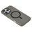JAUCASE For iPhone 16 Pro Magnetic Case Hard PC Clear Back Phone Cover - Transparent Black - 5