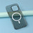 JAUCASE For iPhone 16 Pro Magnetic Case Hard PC Clear Back Phone Cover - Transparent Black - 7