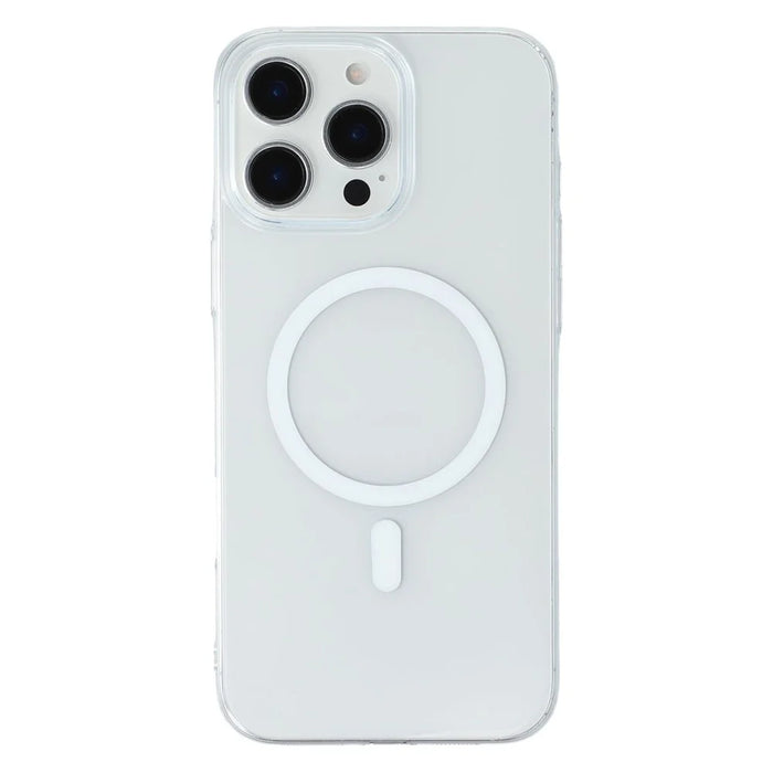 JAUCASE For iPhone 15 Pro Max Magnetic Case Hard PC Clear Back Phone Cover - Transparent - 1