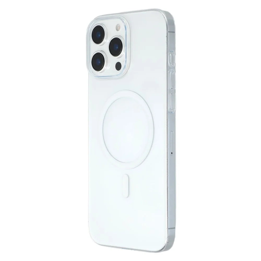 JAUCASE For iPhone 15 Pro Magnetic Case Hard PC Clear Back Phone Cover - Transparent - 3