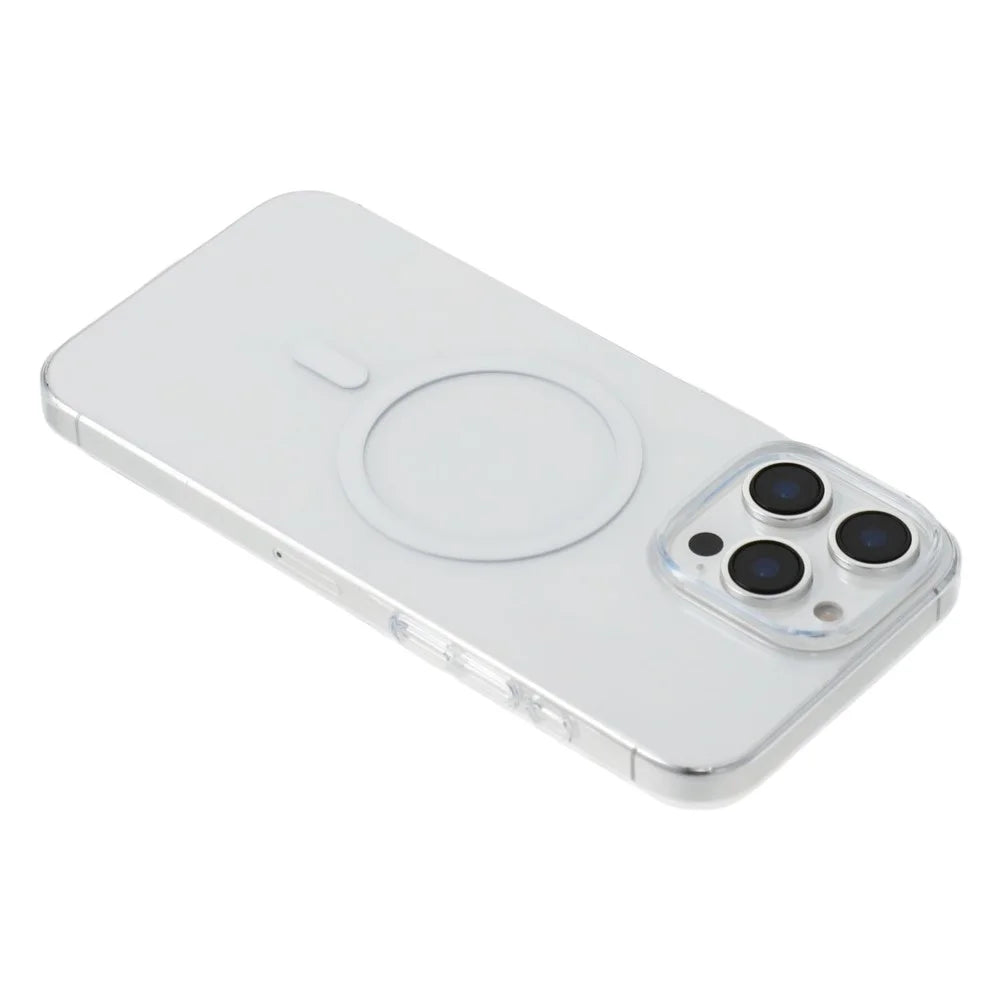 JAUCASE For iPhone 15 Pro Magnetic Case Hard PC Clear Back Phone Cover - Transparent - 4