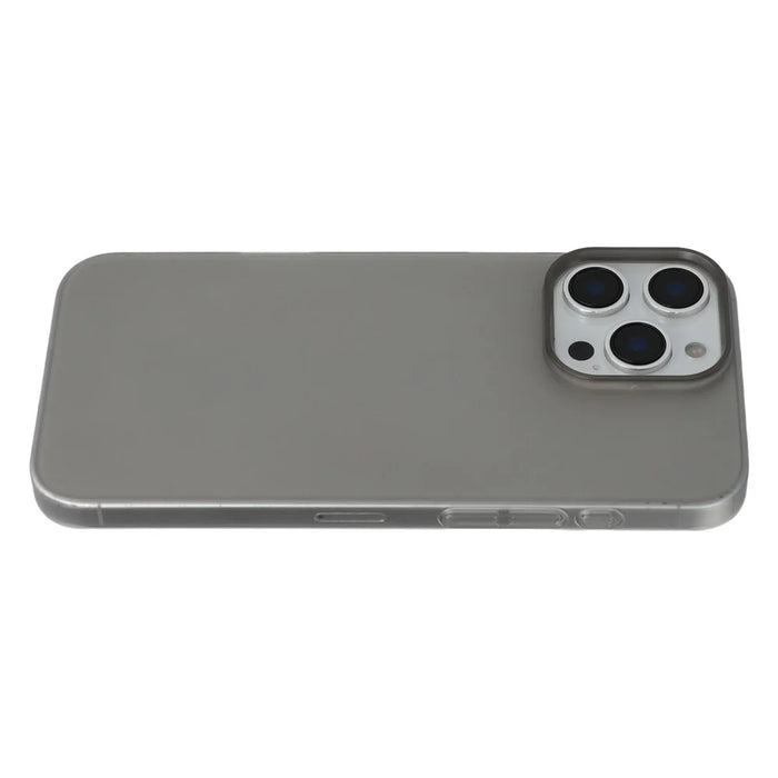 JAUCASE For iPhone 14 Pro Max Case Matte Clear Hard PC Phone Back Cover - Transparent Black - 3
