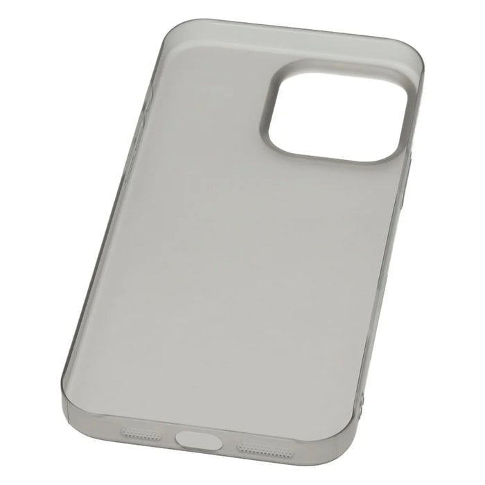 JAUCASE For iPhone 14 Pro Max Case Matte Clear Hard PC Phone Back Cover - Transparent Black - 5