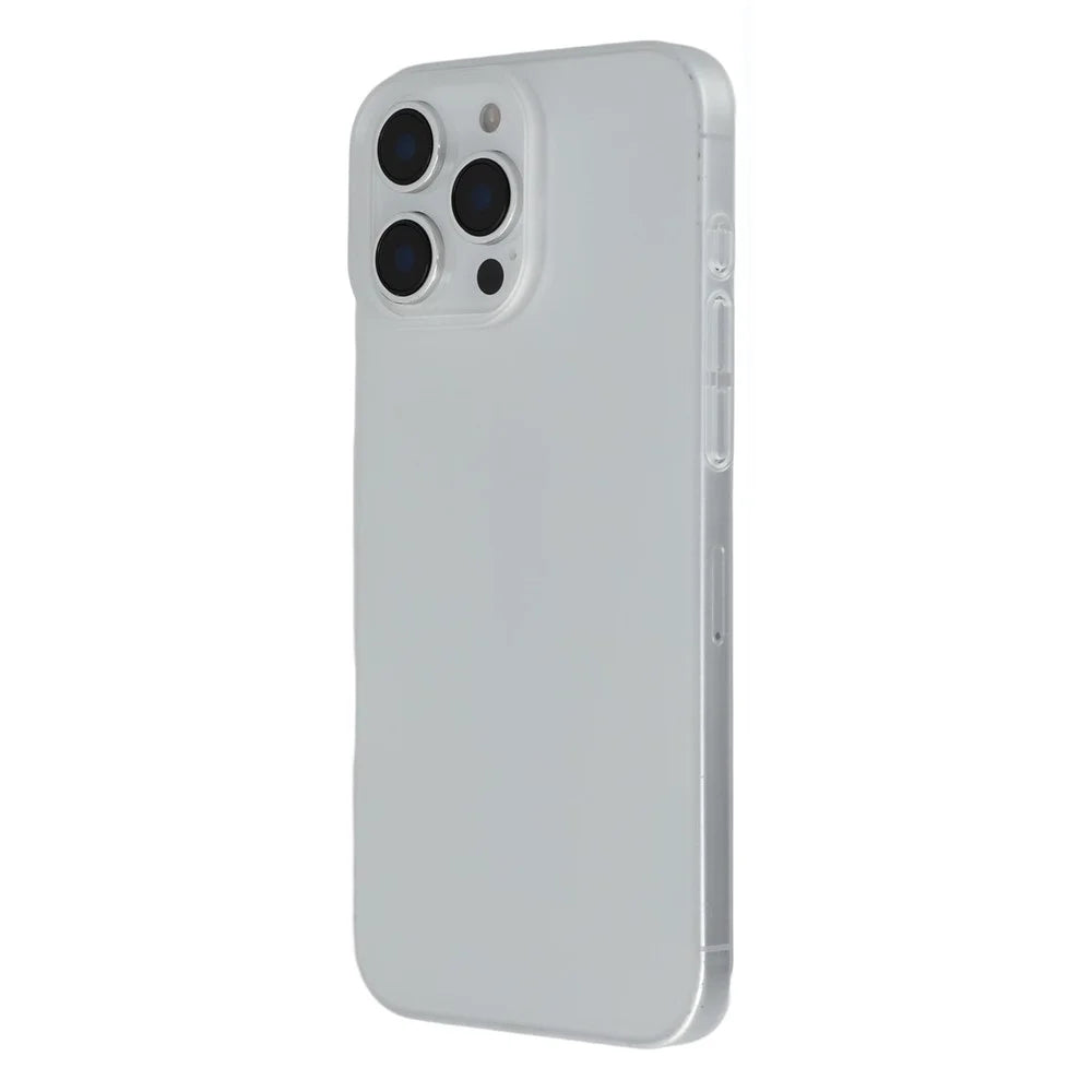 JAUCASE For iPhone 16 Pro Case Matte Clear Hard PC Phone Back Cover - Transparent - 4