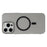 JAUCASE For iPhone 16 Pro Max Magnetic Case Matte Clear Hard PC Phone Back Cover - Black - 3