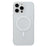JAUCASE For iPhone 15 Pro Magnetic Case Matte Clear Hard PC Phone Back Cover - White - 1