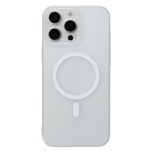 JAUCASE For iPhone 15 Pro Magnetic Case Matte Clear Hard PC Phone Back Cover - White - 1