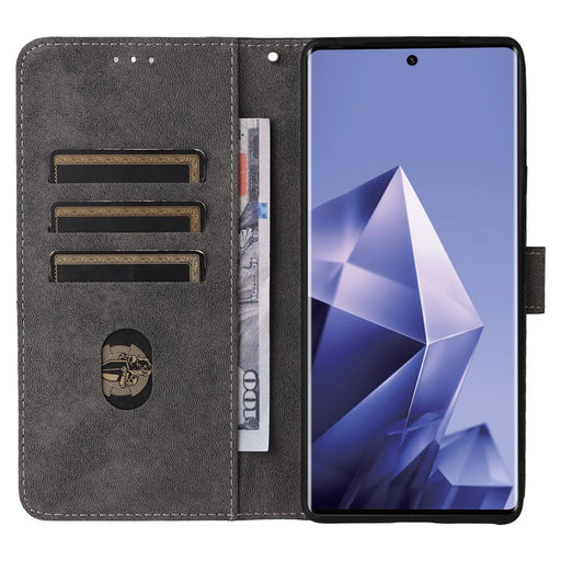 For Infinix Note 50s 5G X6870 Case Wallet RFID Blocking PU Leather Phone Cover Stand with Strap - Black - 2