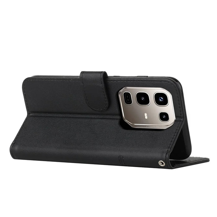 For Infinix Note 50s 5G Case Leather Stand Protective Phone Cover - Black - 3
