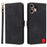 For Nothing CMF Phone 2 Pro Case Wallet RFID Blocking PU Leather Phone Cover Stand with Strap - Black - 1