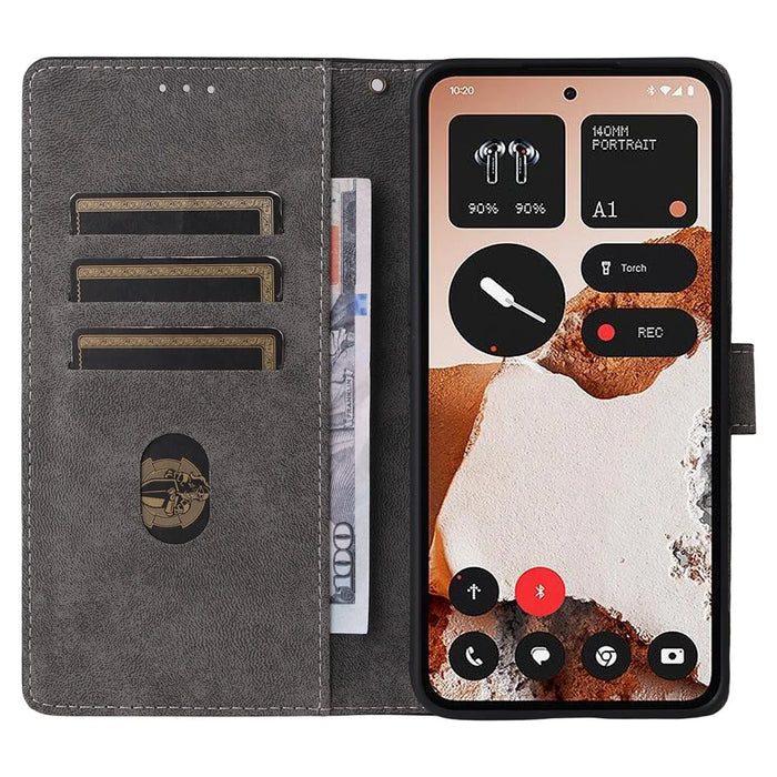 For Nothing CMF Phone 2 Pro Case Wallet RFID Blocking PU Leather Phone Cover Stand with Strap - Black - 2