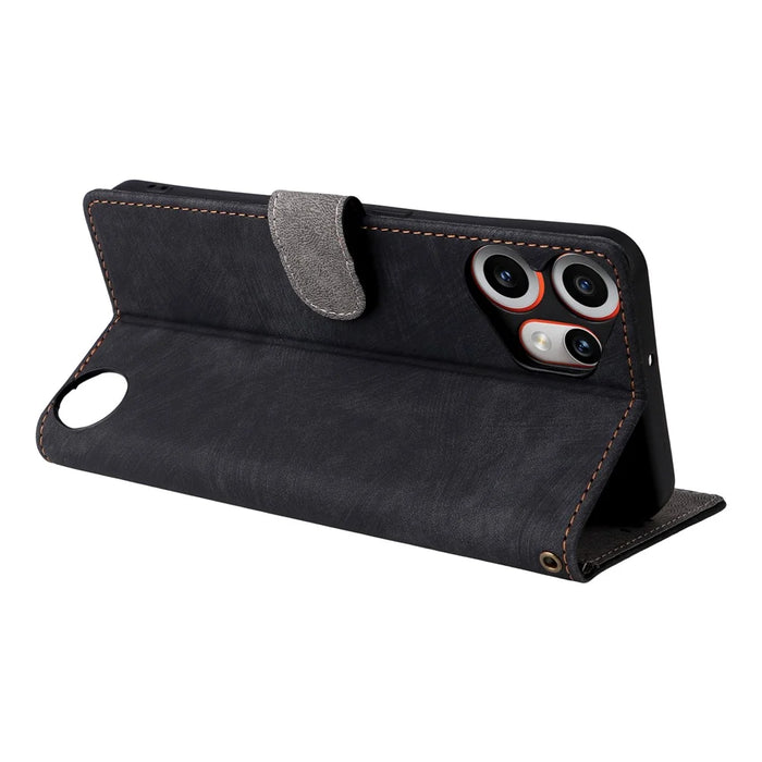 For Nothing CMF Phone 2 Pro Case Wallet RFID Blocking PU Leather Phone Cover Stand with Strap - Black - 5