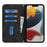 Stand Case for iPhone 13 Pro Max / 12 Pro Max Magnetic Closure Skin Touch Leather Flip Phone Cover with Wallet - Black - 2