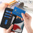 Stand Case for iPhone 13 Pro Max / 12 Pro Max Magnetic Closure Skin Touch Leather Flip Phone Cover with Wallet - Black - 4