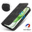 For iPhone 15 Plus  /  14 Plus Stand Case Magnetic Closure Skin Touch Leather Flip Phone Cover with Wallet - Black - 5