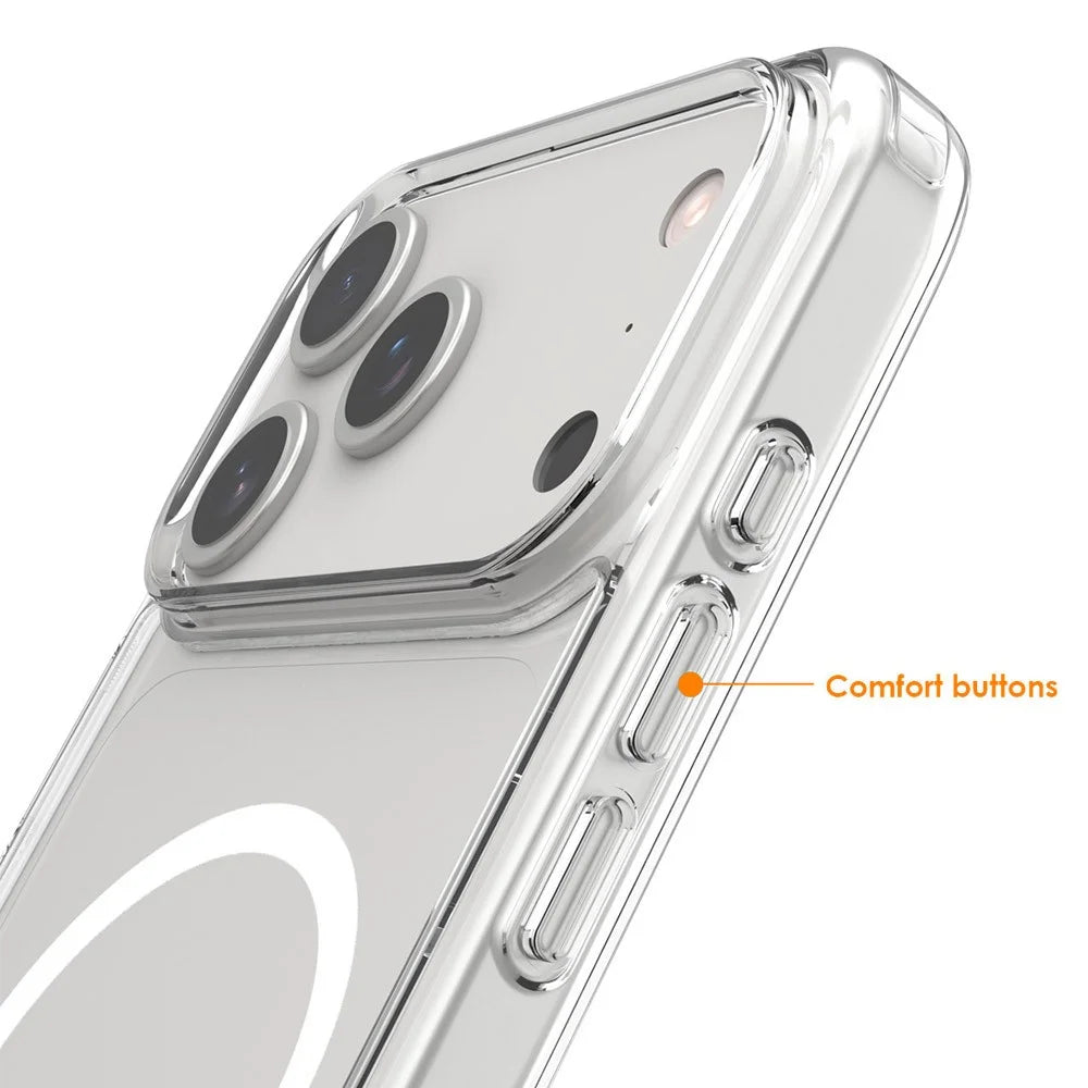 For iPhone 17 Pro Crystal Clear Case Compatible with MagSafe TPU + PC Phone Cover - 5
