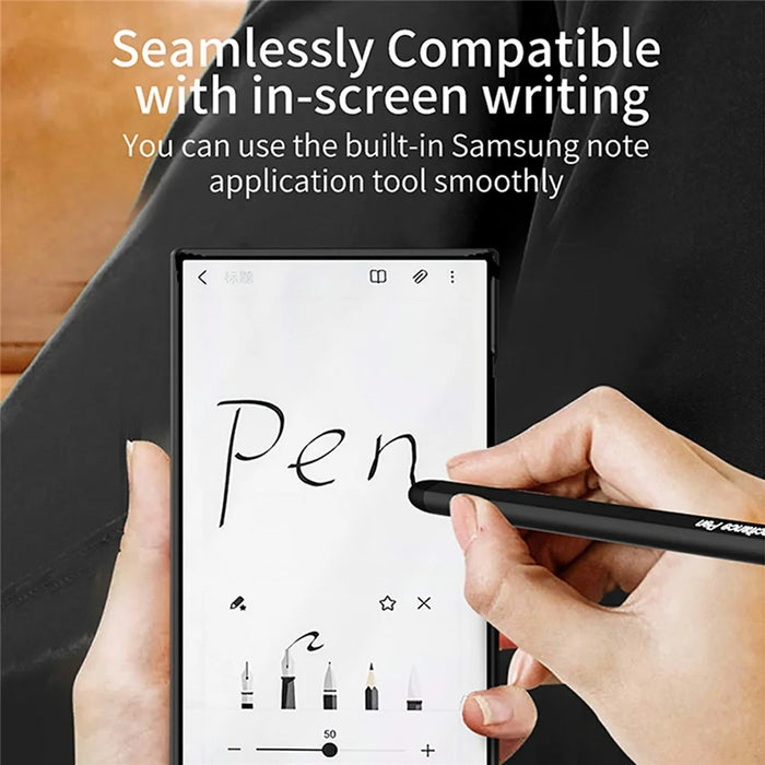 For Samsung Galaxy S25 Edge Case Skin-Touch PU Leather + PC Phone Cover with Stylus - Carbon Fiber Texture - 3