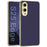 For Samsung Galaxy S25 Edge Case Skin-Touch PU Leather + PC Electroplated Phone Cover - Dark Purple - 1
