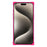 For iPhone 15 Pro Case Compatible with MagSafe Straight Edge TPU Phone Cover with Camera Lens Protector - Rose - 2