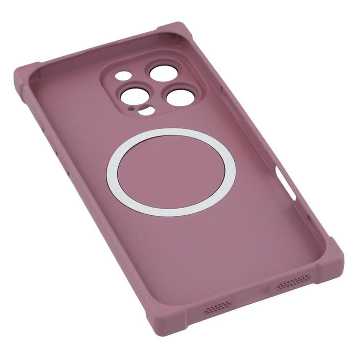 For iPhone 16 Pro Max Case Compatible with MagSafe Straight Edge TPU Phone Cover with Camera Lens Protector - Plum - 7