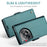 CASEME For OnePlus 12 5G Case  023 Series RFID Blocking Leather Wallet Stand Phone Cover - Green - 5