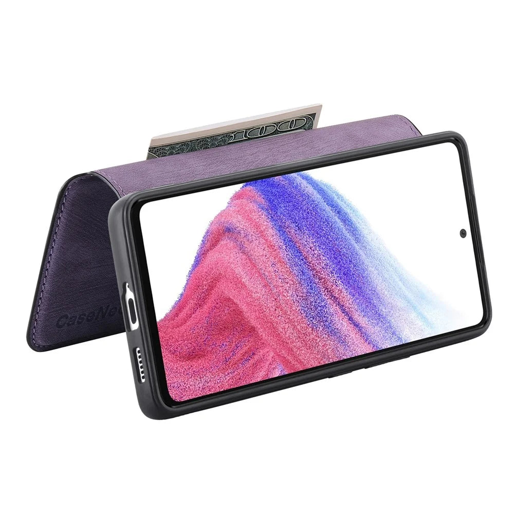 CASENEO For vivo iQOO Neo7 5G Magnetic Case  Detachable Leather Phone Wallet Cover - Purple - 4
