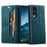 AUTSPACE For Samsung Galaxy S25 Edge Wallet Case  A01 Leather Stand Cover with RFID Blocking Card Holder - Blue - 1