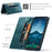 AUTSPACE For Samsung Galaxy S25 Edge Wallet Case  A01 Leather Stand Cover with RFID Blocking Card Holder - Blue - 6