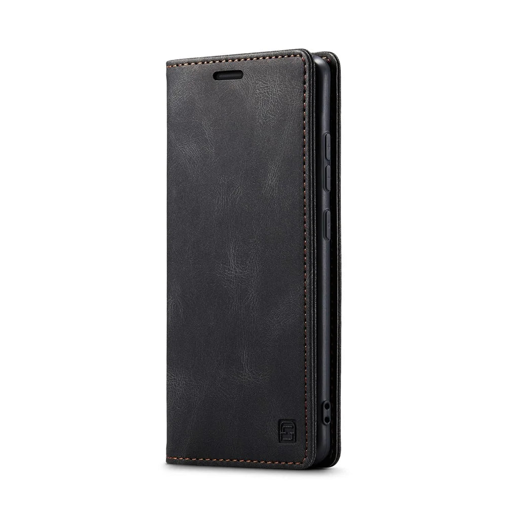 AUTSPACE For Samsung Galaxy A36 5G Wallet Case  A01 Leather Stand Cover with RFID Blocking Card Holder - Black - 2