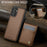 JEEHOOD For Samsung Galaxy A24 4G (162.1 x 77.6 x 8.3mm) Leather Back Cover Magnetic Case  J06 Phone Case with Card Bag RFID Blocking - Brown - 4