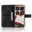 For Nothing CMF Phone 2 Pro Leather Wallet Case with Strap Diamond Texture Phone Cover - Black - 6