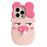 For iPhone 16 Pro Silicone Case Cute Snot Pig Design Shockproof Phone Back Cover - 1