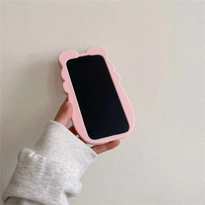 For iPhone 16 Pro Silicone Case Cute Snot Pig Design Shockproof Phone Back Cover - 6