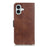 For iPhone 17 Case Stand Cowhide Texture PU Leather Phone Cover - Brown - 6