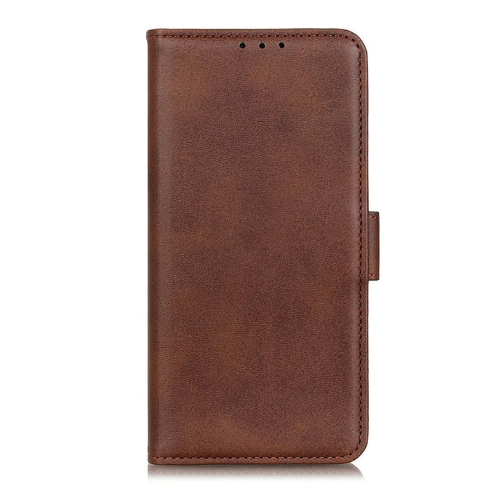 For iPhone 18 Pro Max / 17 Pro Max Case Stand Cowhide Texture PU Leather Phone Cover - Brown - 5