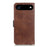 For iPhone Air Case Stand Cowhide Texture PU Leather Phone Cover - Brown - 6
