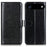 For iPhone Air Case Crazy Horse Texture PU Leather Phone Stand Cover - Black - 1