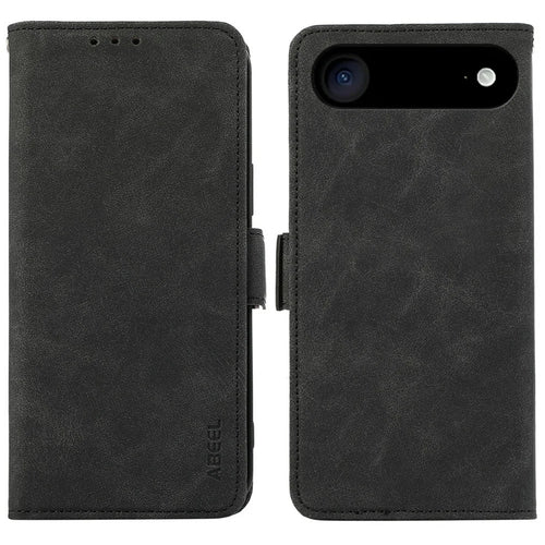 ABEEL For iPhone Air Case PU Leather Folio Stand View RFID Blocking Phone Cover - Black - 1