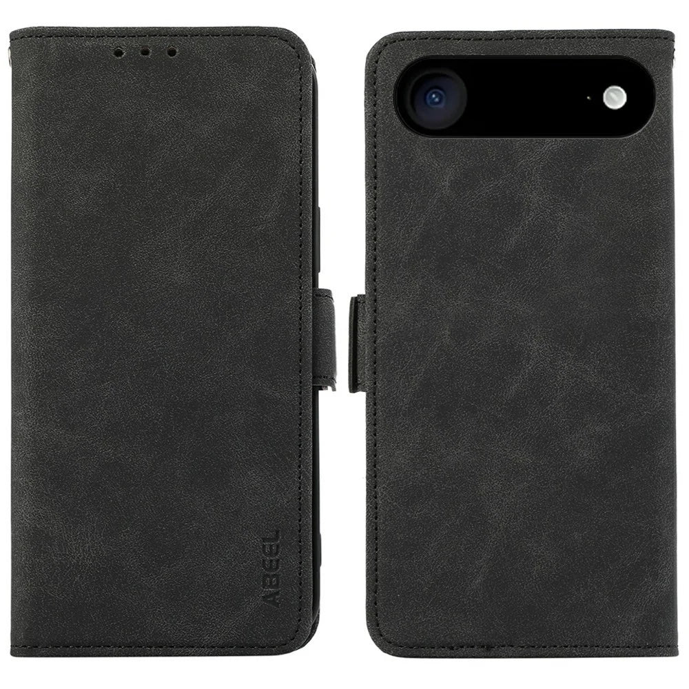 ABEEL For iPhone Air Case PU Leather Folio Stand View RFID Blocking Phone Cover - Black - 1