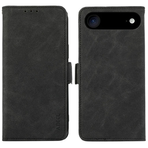 ABEEL For iPhone Air Case PU Leather Folio Stand View RFID Blocking Phone Cover - Black - 1