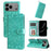 For iPhone 18 Pro / 17 Pro Max Case Sunflower Imprint Leather Wallet Phone Cover - Green - 2