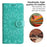 For iPhone 18 Pro / 17 Pro Max Case Sunflower Imprint Leather Wallet Phone Cover - Green - 4