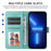 For iPhone 18 Pro / 17 Pro Max Case Sunflower Imprint Leather Wallet Phone Cover - Green - 6