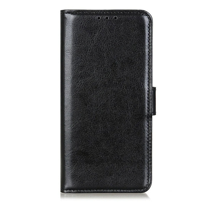 For iPhone 18 Pro / 17 Pro Case Crazy Horse Texture PU Leather Phone Stand Cover - Black - 5
